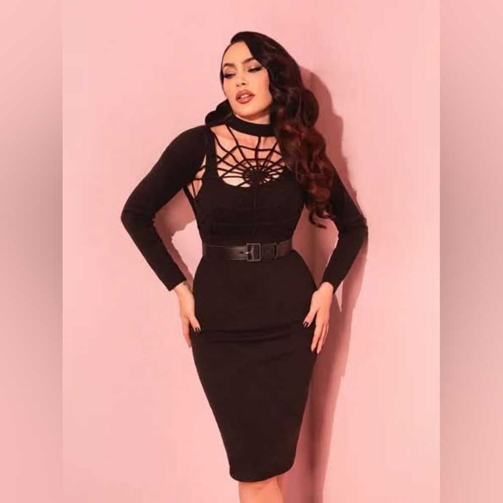 NWT Reversible Spiderweb Knit Wiggle Dress